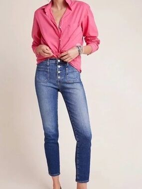 AG Adriano Goldschmied Vintage Stevie Ankle Button Up with straight ankle, sz 26